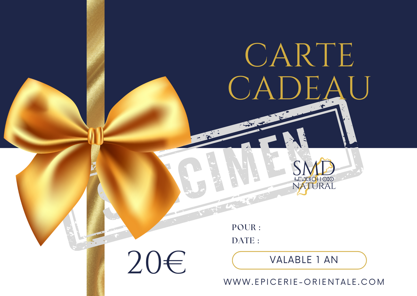 Carte cadeau épicerie orientale